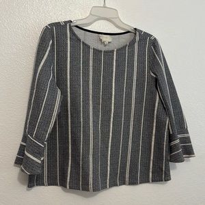 Anthropologie 3/4 Sleeve Striped Blouse